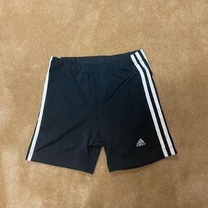Adidas black and white shorts